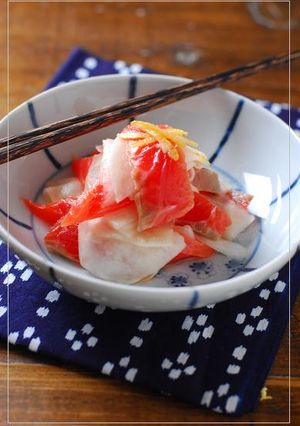 昆布じめサーモンと蕪のサラダ-レシピのメイン写真