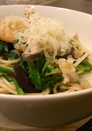 簡単♪きのこの豆乳スープパスタ-レシピのメイン写真