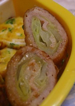 お弁当に☆豚肉のキャベツ巻きソテー-レシピのメイン写真