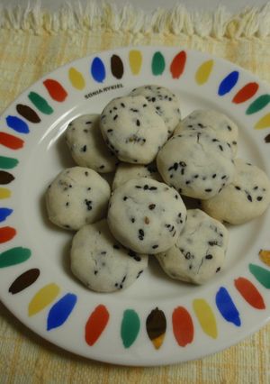 米粉と黒ゴマのノンバタークッキー-レシピのメイン写真