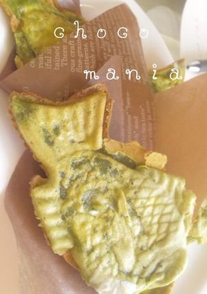 *若葉色*抹茶の白いタイヤキ（もっちもち-レシピのメイン写真