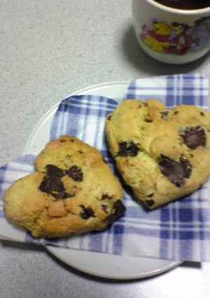 イチゴとチョコのハートスコーン♪-レシピのメイン写真
