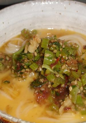 卵deそうめん（大根の葉コラボ！）-レシピのメイン写真