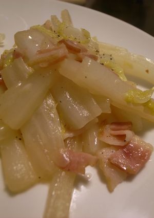 ☆白菜＆ベーコンを白ワインで蒸し焼きに☆-レシピのメイン写真