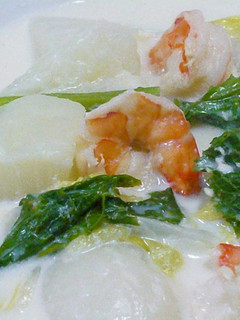 海老と冬野菜の豆乳煮♬-レシピのメイン写真