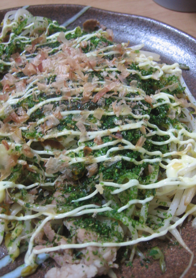 手抜きレシピ☆もやしでお好み焼き風に…-レシピのメイン写真