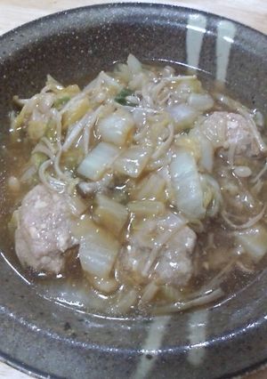 野菜たっぷり♪肉団子の白菜煮-レシピのメイン写真