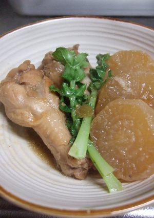 ☆簡単！手羽元と大根の味噌しょう油煮☆-レシピのメイン写真