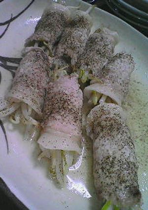 レンジでもやしの豚肉巻き-レシピのメイン写真