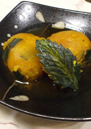 料亭の味・南瓜の挽肉包み-レシピのメイン写真