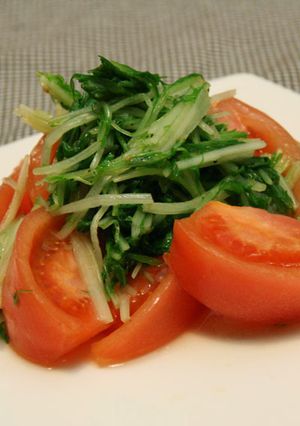 簡単＊トマトと水菜のイタリアンサラダ-レシピのメイン写真