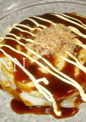 冷凍お好み焼きのミルフィーユ・:☆♪-レシピのメイン写真