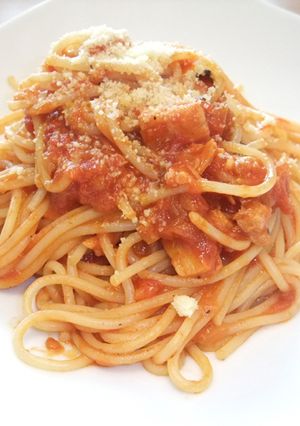 ホタテのトマトパスタ-レシピのメイン写真
