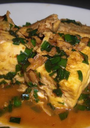 ガッツリ！豆腐とニラの豆板醤和え-レシピのメイン写真