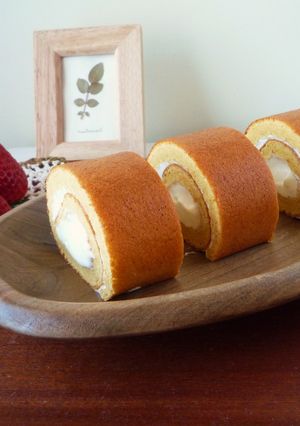 キャラメル生地のロールケーキ✿-レシピのメイン写真
