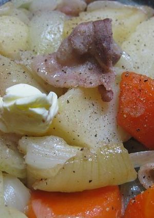 簡単豚バラの塩じゃが(バター風味)-レシピのメイン写真