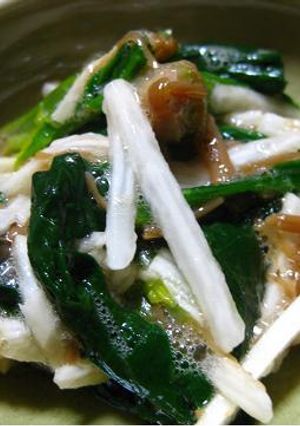 簡単ほうれん草となめたけの和え物♬-レシピのメイン写真