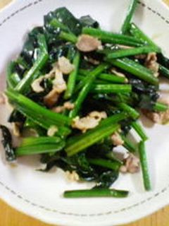 ほうれん草と豚肉の炒め物-レシピのメイン写真