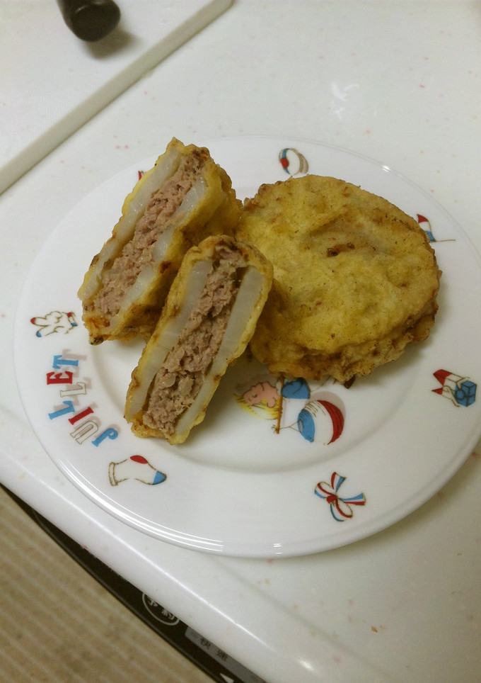 蓮根挟み揚げ♪　～ハンバーグのタネで～-レシピのメイン写真