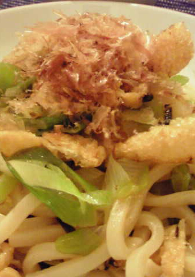 長ネギと油揚げの焼きうどん♪-レシピのメイン写真