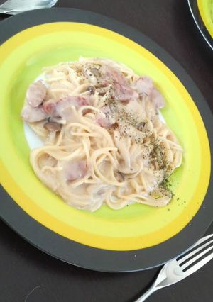 簡単クリームパスタ-レシピのメイン写真