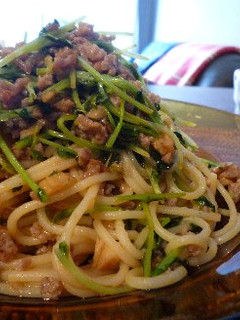 豆苗の中華風パスタ-レシピのメイン写真