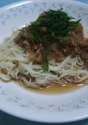 夏バテ対策！ツナおろしそうめん-レシピのメイン写真
