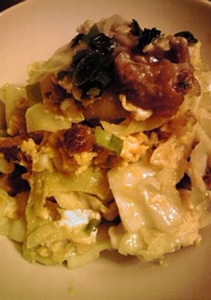 焼き鳥キャベツの照りたま親子丼-レシピのメイン写真