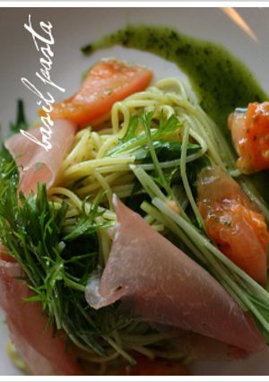 バジルと生ハムのパスタ-レシピのメイン写真
