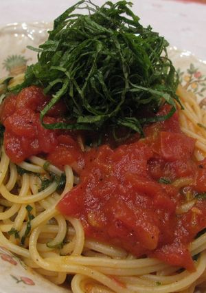 トマトと大葉のスパゲッティ-レシピのメイン写真