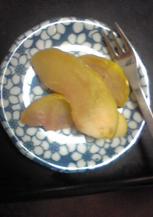 ヘルシーおやつ：りんごのワイン蒸し-レシピのメイン写真