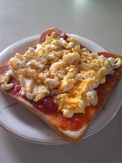 ピザたまトースト-レシピのメイン写真