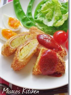 カレーポテサラ入りのハムカツ♪-レシピのメイン写真