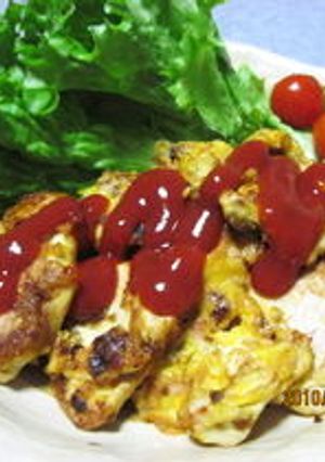 ご飯がすすむ!胸肉でカレー風味のピカタ-レシピのメイン写真