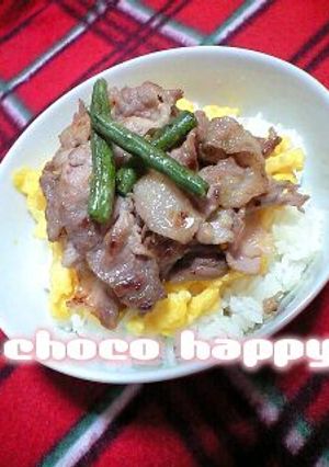 簡単ウマウマ☆豚肉と卵のワサビ丼-レシピのメイン写真