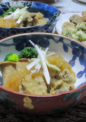 米粉でカキとホタテのみぞれあんかけ-レシピのメイン写真