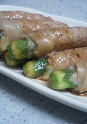 豚肉まきまき～オクラとチーズ-レシピのメイン写真