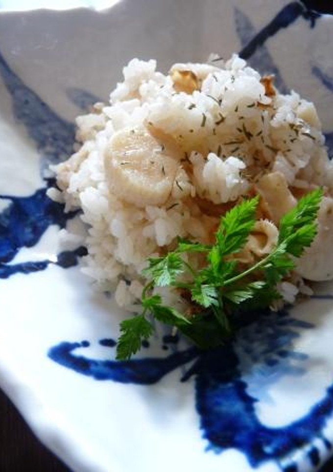 ほたての洋風炊き込みご飯-レシピのメイン写真