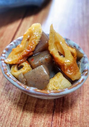 レンチン3分♪甘辛ちくわこんにゃく-レシピのメイン写真