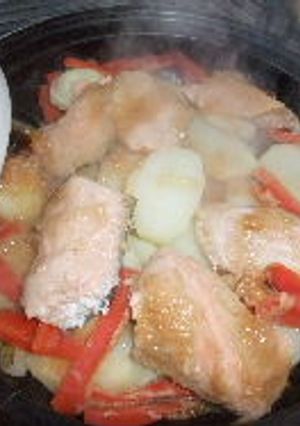タジン鍋で☆鮭のチャンチャン焼き風-レシピのメイン写真