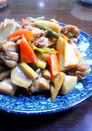 れんこんと鶏肉の甘辛炒め-レシピのメイン写真