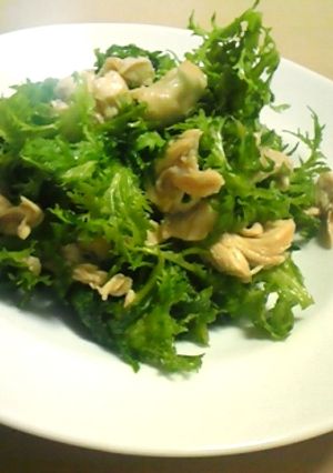 ササミとわさび菜の辛子醤油和え-レシピのメイン写真
