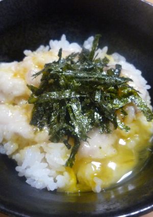 栄養満点★朝に即行☆とろとろ卵かけご飯-レシピのメイン写真