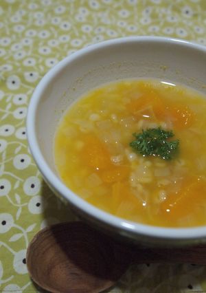 かぼちゃと押し麦のスープ-レシピのメイン写真