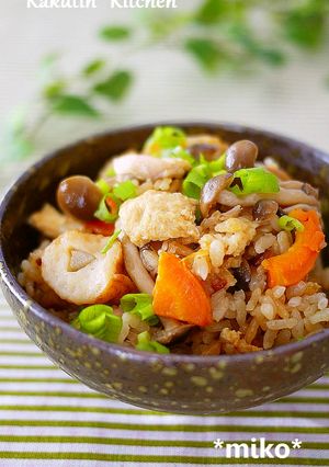 ごぼう天と鶏肉の炊き込みご飯♪-レシピのメイン写真