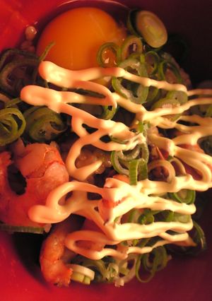 エビと葱のめんつゆマヨネーズ丼-レシピのメイン写真