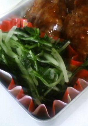 スピード一品!水菜おにぎりワカメ-レシピのメイン写真