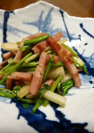 独活（ウド）とクレソンのバター炒め-レシピのメイン写真
