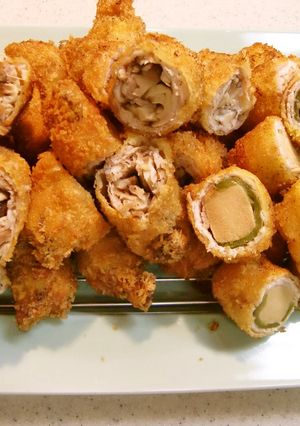 とんかつ風味♪＜椎茸豚肉ロールフライ＞-レシピのメイン写真