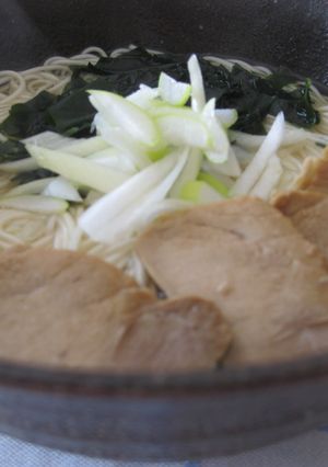 ゆで豚スープ利用のにゅうめん-レシピのメイン写真
